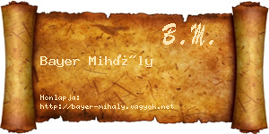 Bayer Mihály névjegykártya